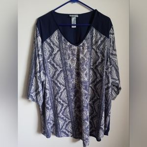 Catherines linen blend top 2X